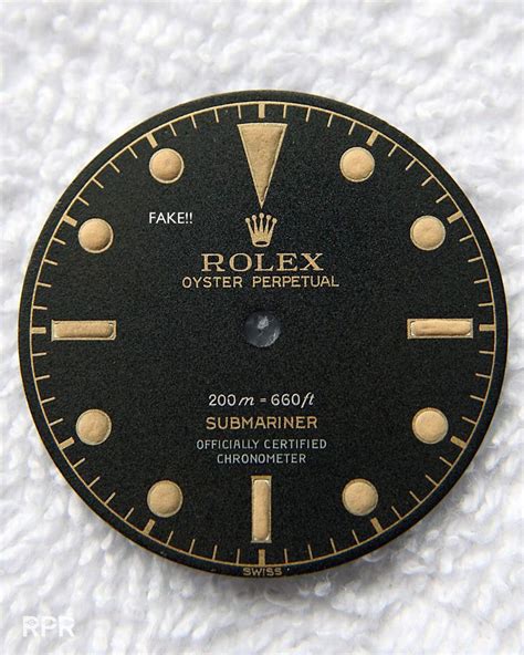 rolex fake dial